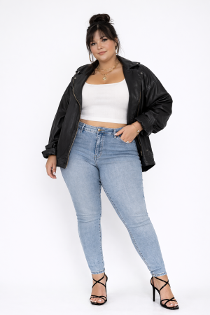 Plus Size Skinny High-Rise Jeans