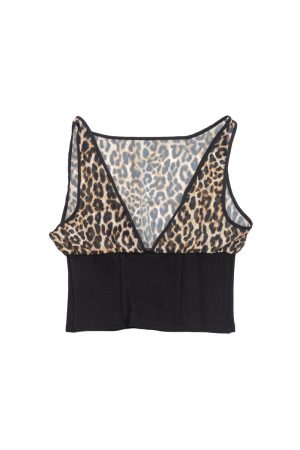 Sheer Leopard Print Top