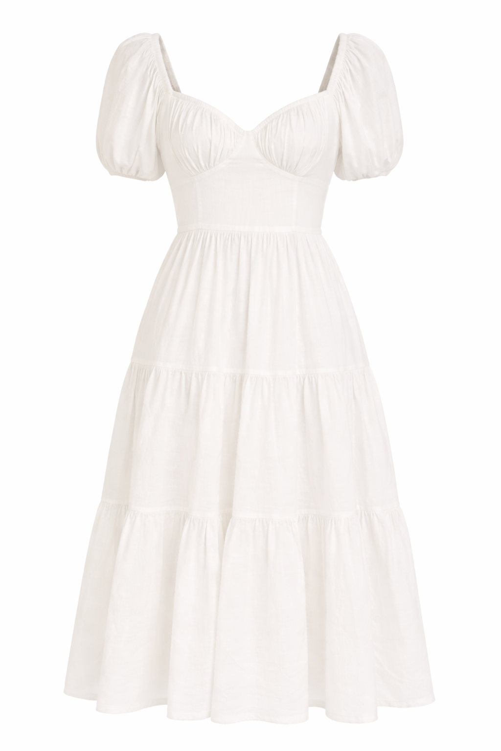 Tiered Puff-Sleeve Maxi Dress - Image 8