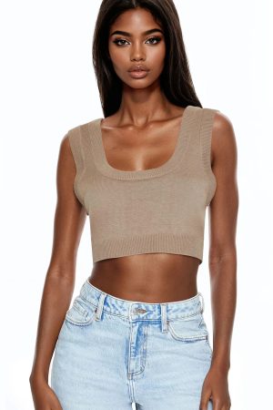 Cropped Sweater Vest