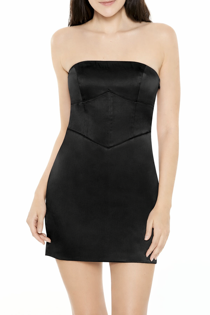 Lace-Up Corset Tube Mini Dress - Image 8