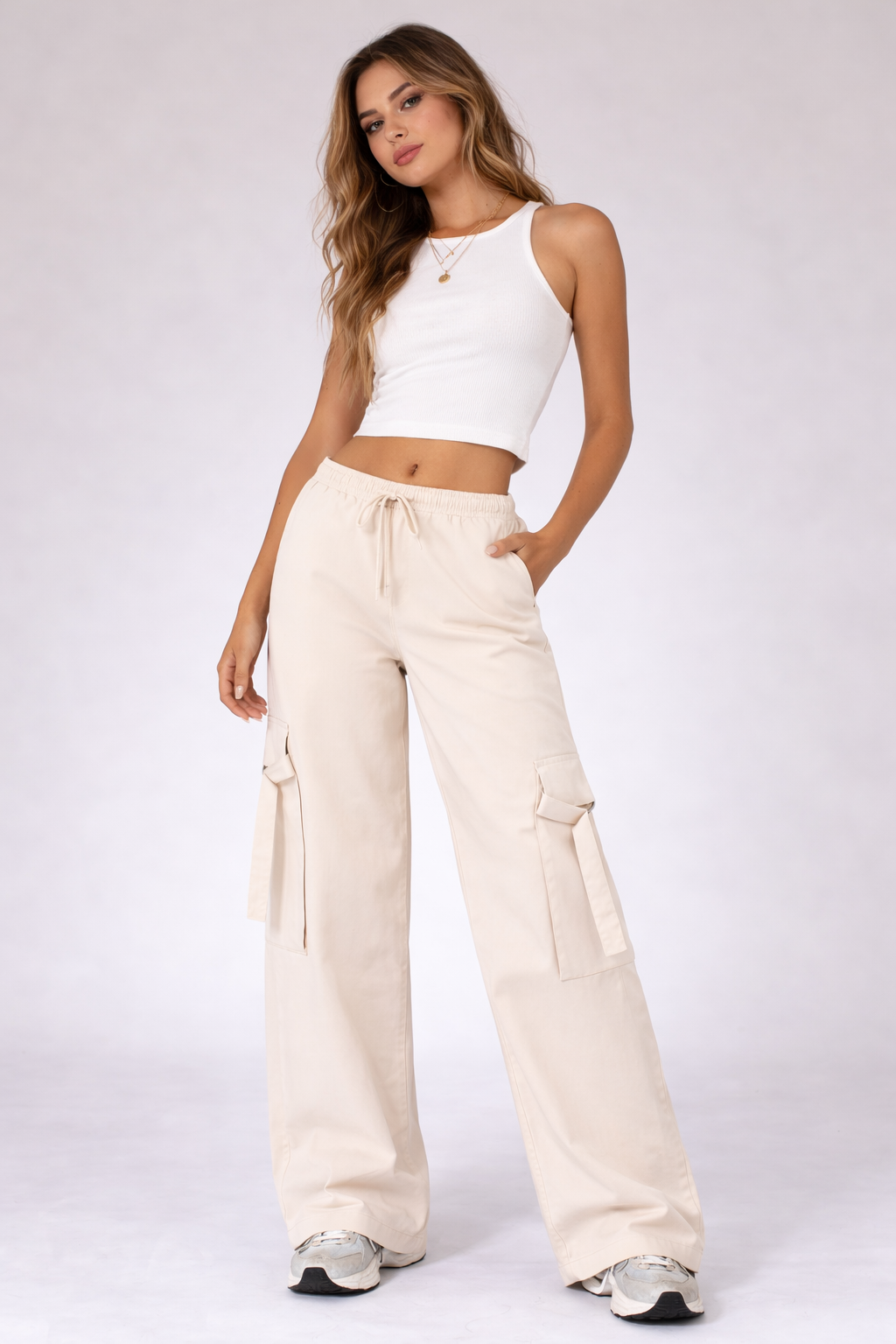 Twill High-Rise Utility Pants - Image 14