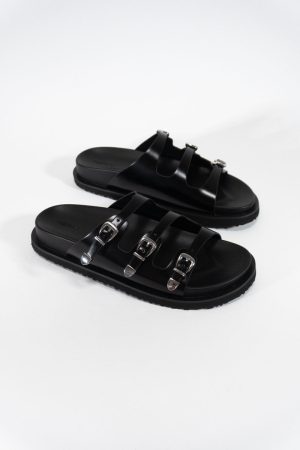 Chunky Faux Leather Sandals