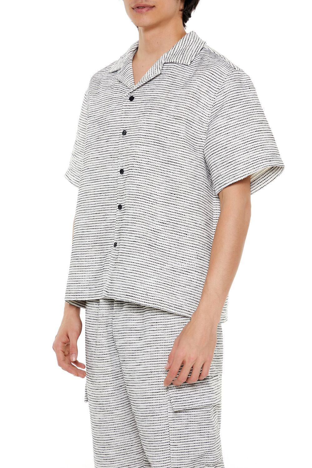 Cropped Striped Shirt - Image 4