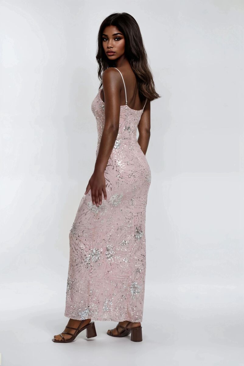 Sequined Beaded Maxi Dress - Image 2