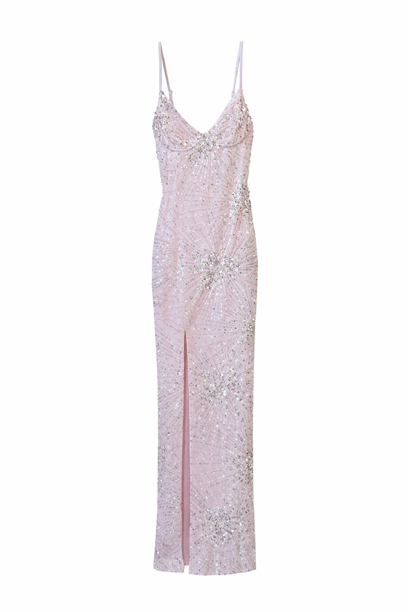 Sequined Beaded Maxi Dress - Image 3
