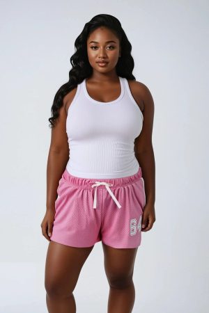 Plus Size Mesh 64 Athletic Shorts
