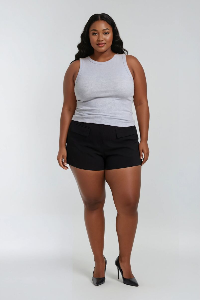 Plus Size Trouser Shorts - Image 5