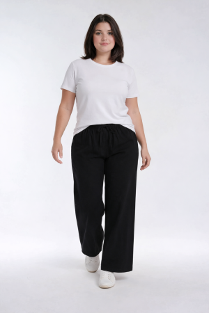 Plus Size Wide-Leg Drawstring Pants