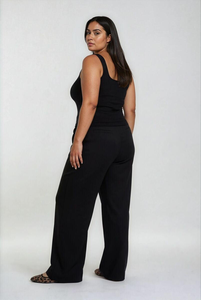 Plus Size Pleated Wide-Leg Pants - Image 6