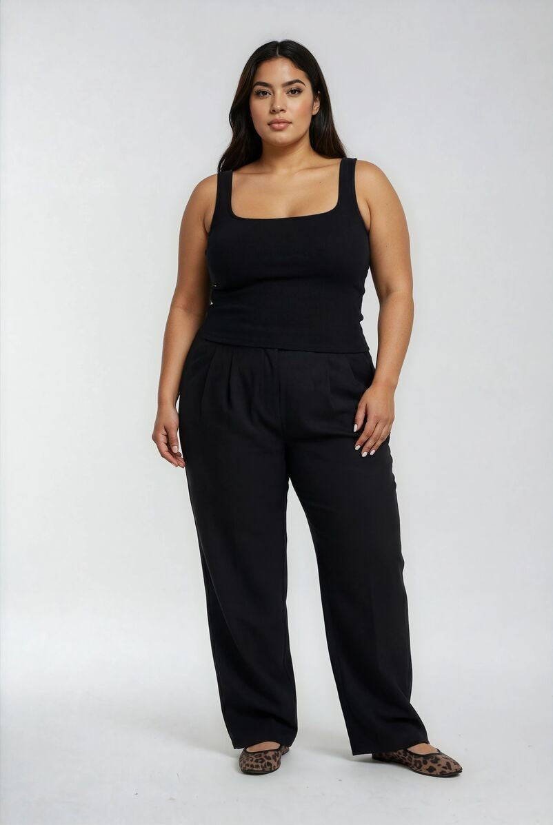 Plus Size Pleated Wide-Leg Pants - Image 5