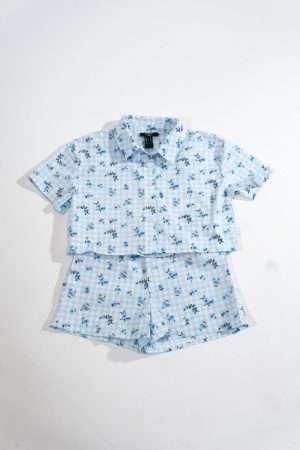 Kids Floral Short-Sleeve Shirt & Shorts Set