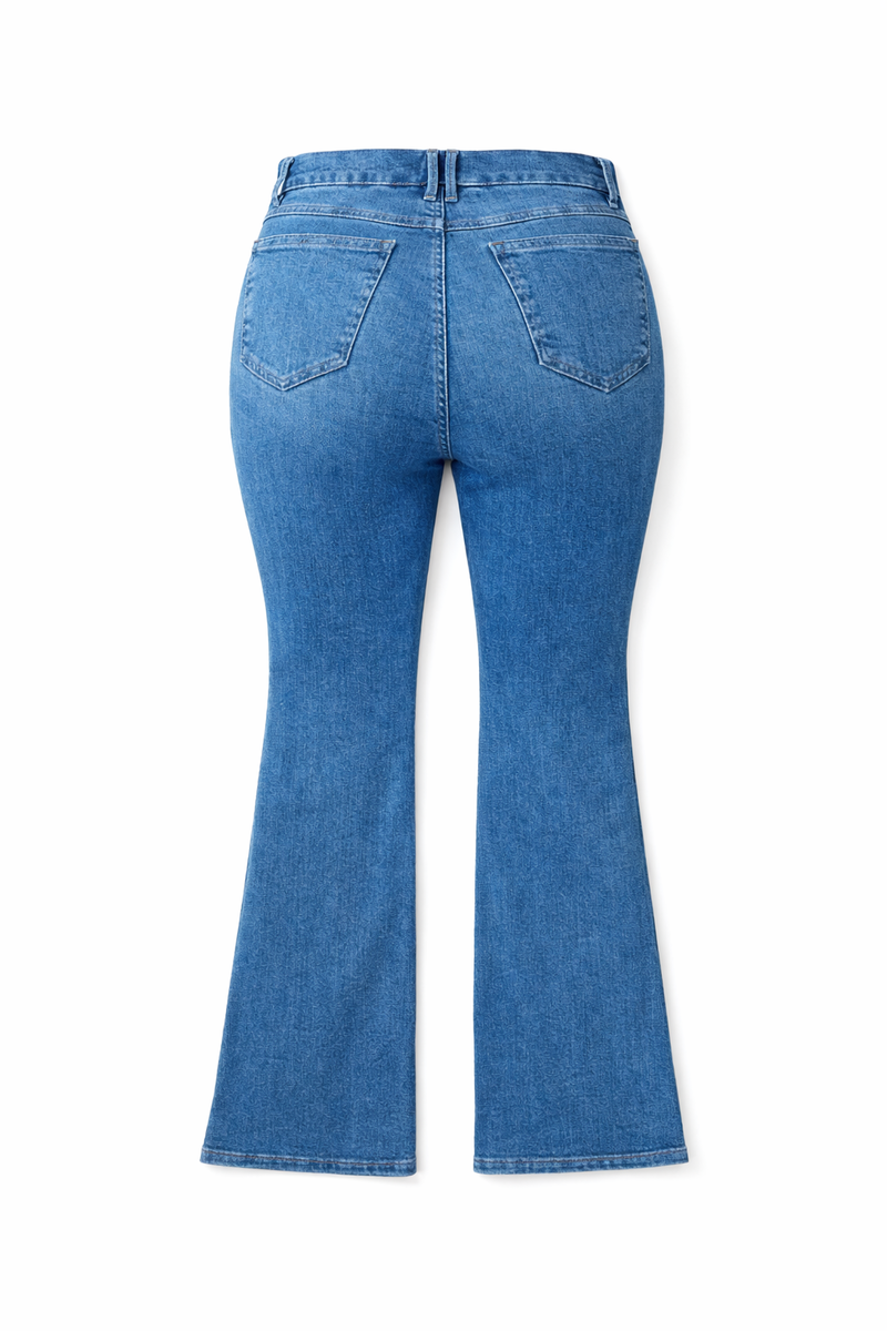 Plus Size High-Rise Flared Jeans - Image 4