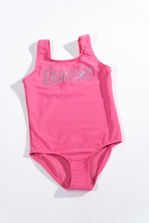 Girls Barbie Sparkle One-Piece Swimsuit