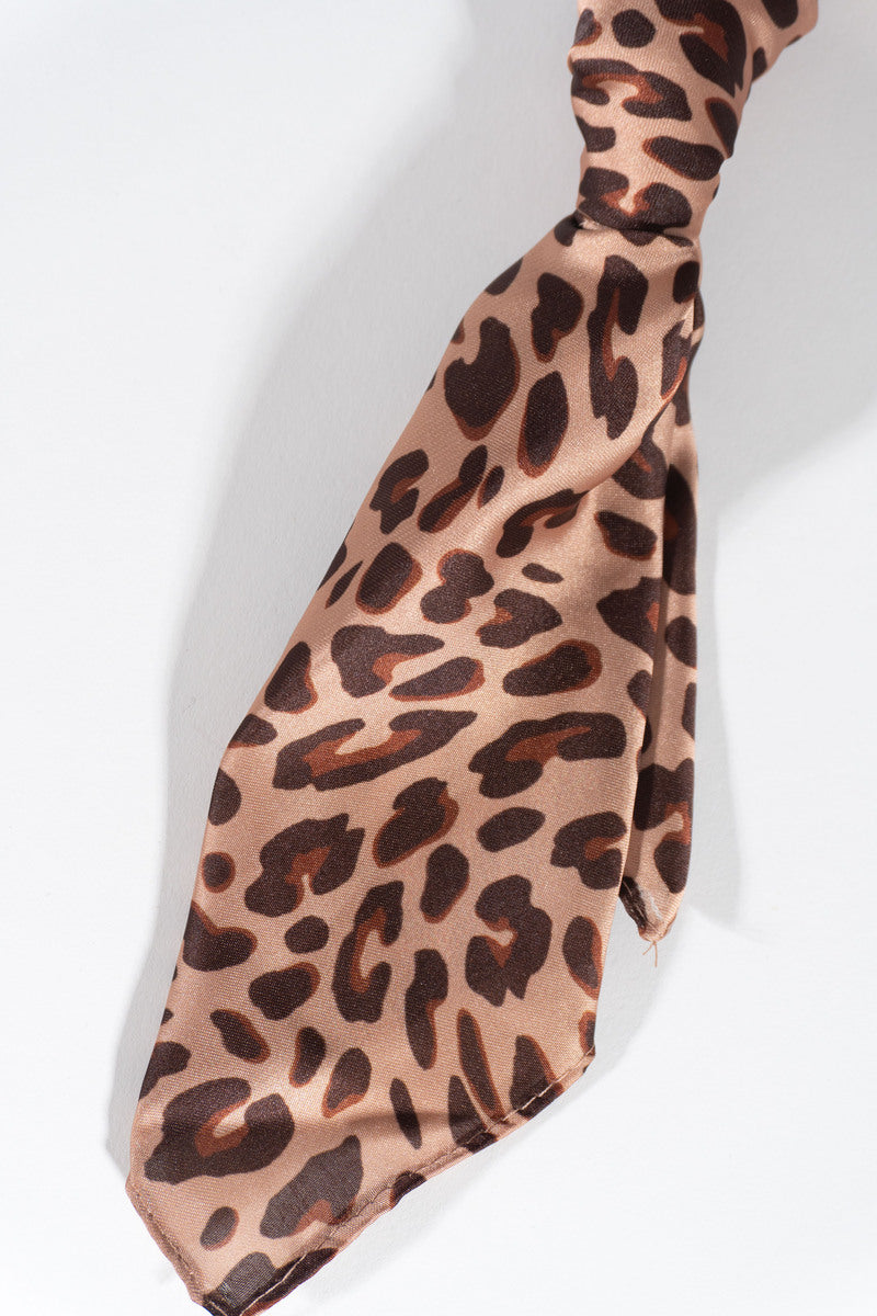 Leopard Print Head Wrap Scarf - Image 2