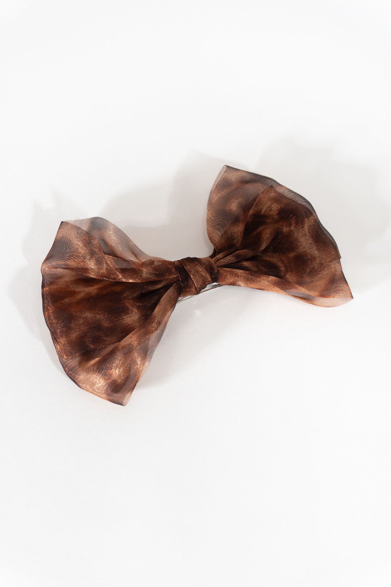 Printed Bow Hair Clip