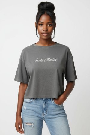 Santa Monica Boxy Cropped Tee