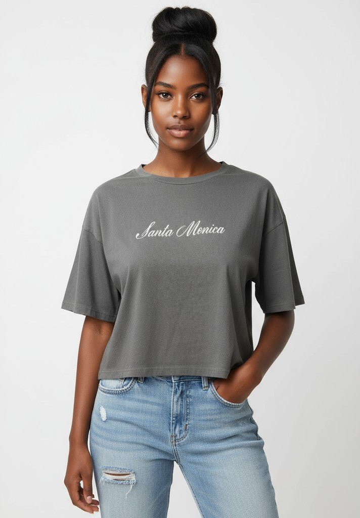 Santa Monica Boxy Cropped Tee