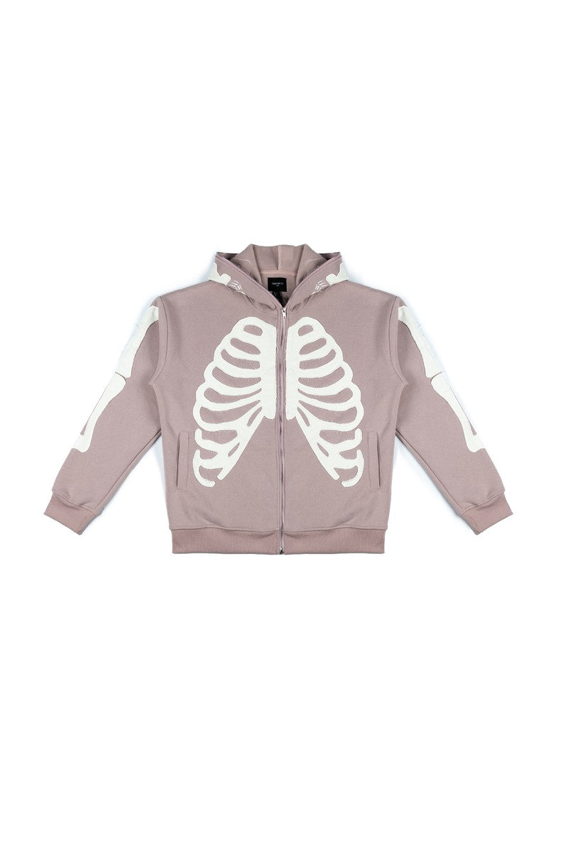 Skeleton Graphic Zip-Up Hoodie - Image 4