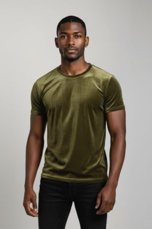 Velvet Crew Neck Tee