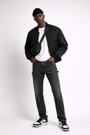 CARPENTER DETAIL SLIM FIT JEANS