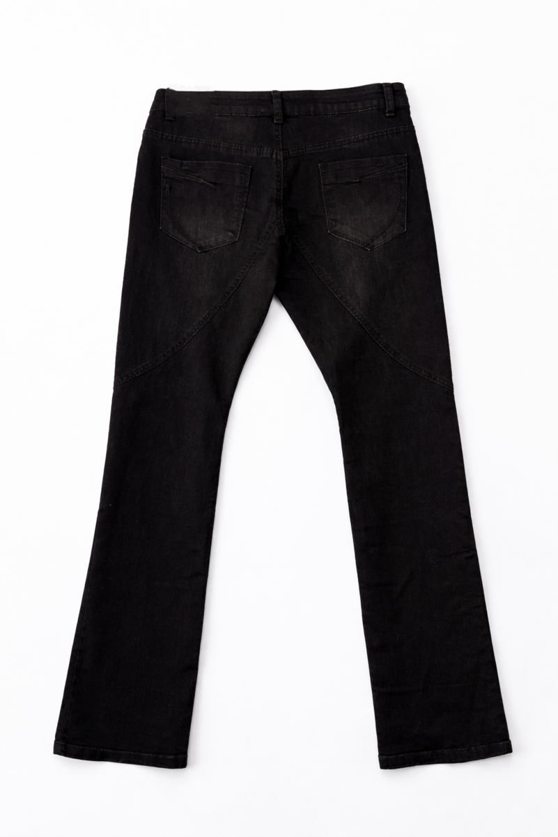 Men's Button Detail Flared Jeans - Image 4