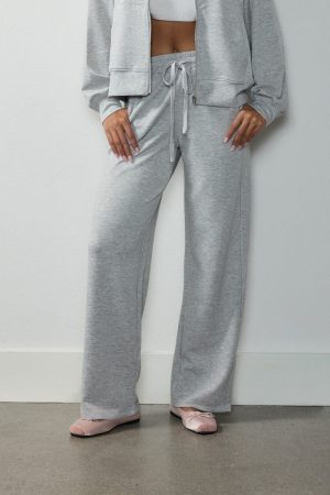 Wide-Leg Scuba Sweatpants