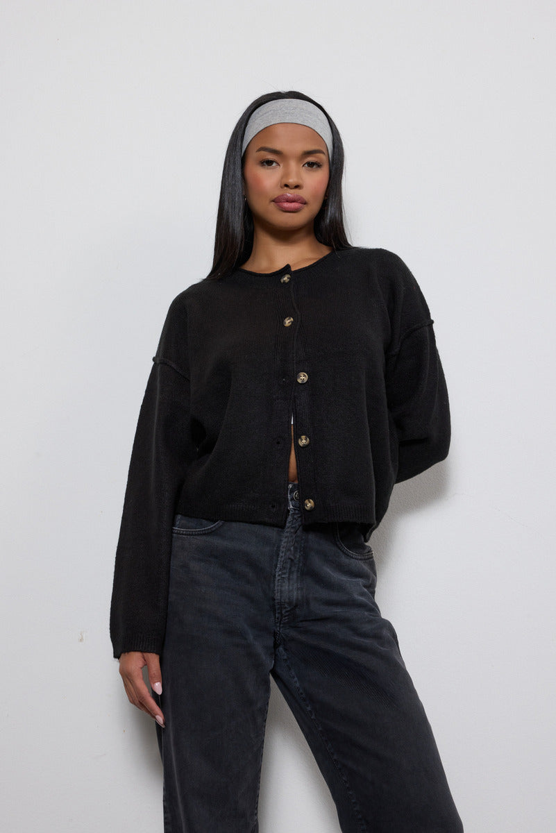 Button-Front Knit Cardigan - Image 4