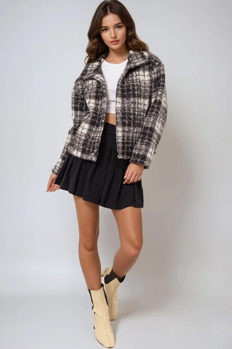 Plaid Boucle Jacket - Image 2