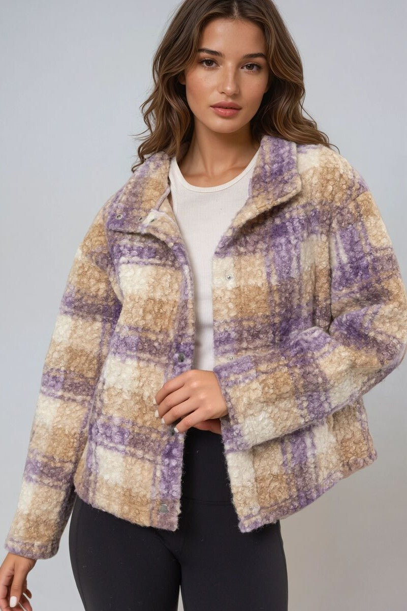 Plaid Boucle Jacket - Image 5