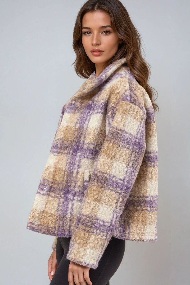 Plaid Boucle Jacket - Image 7