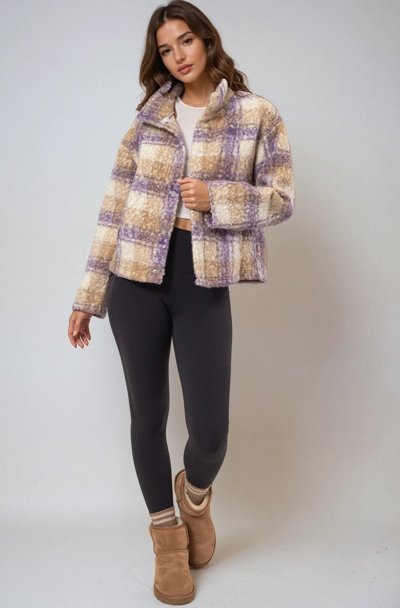 Plaid Boucle Jacket - Image 6