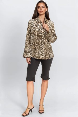 Satin Leopard Print Shirt