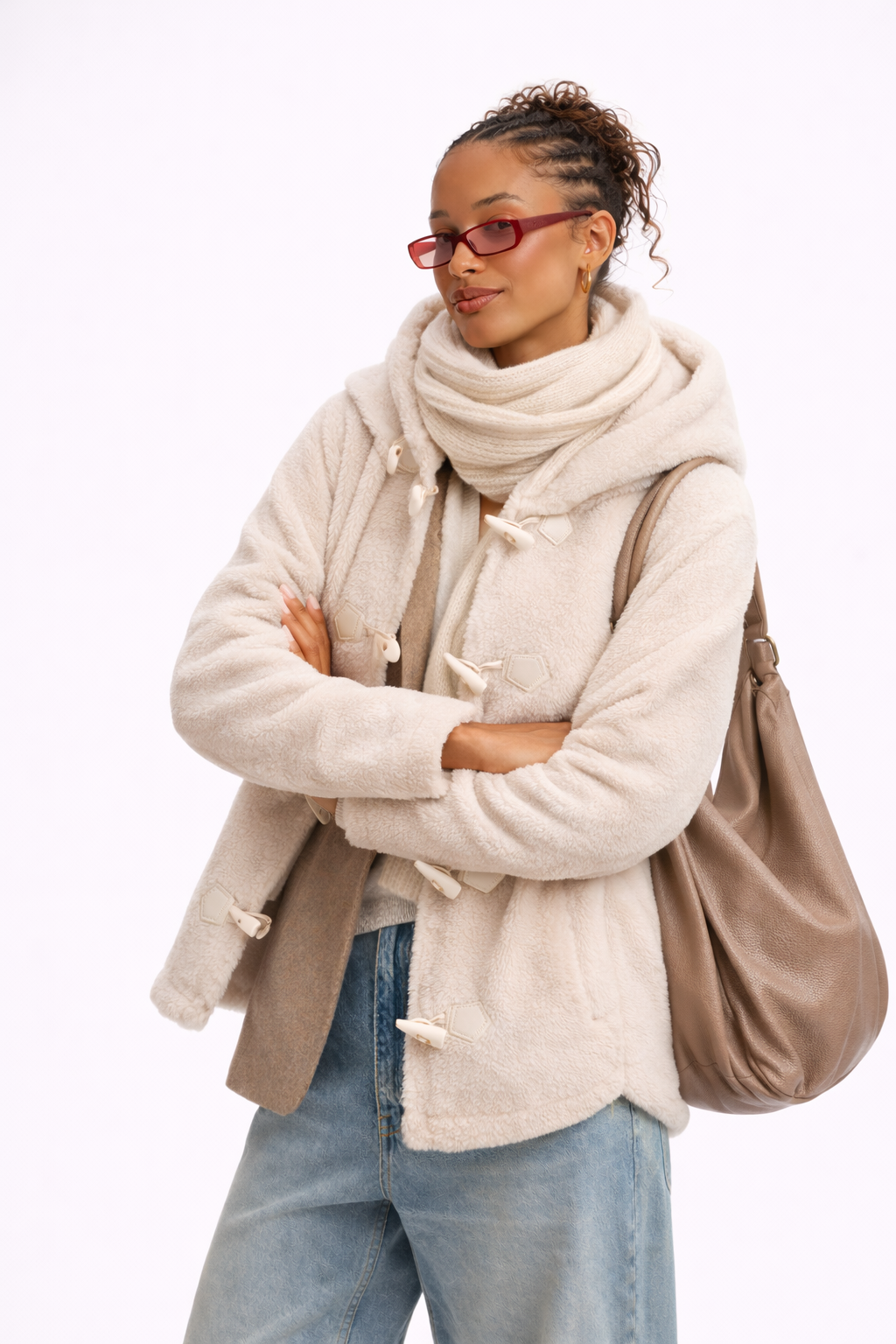 Hooded Sherpa Toggle Jacket