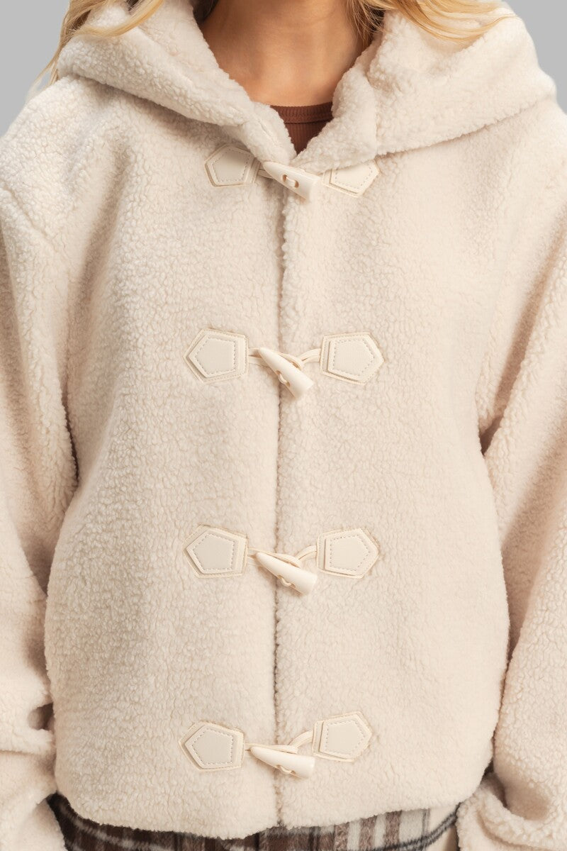 Hooded Sherpa Toggle Jacket - Image 4