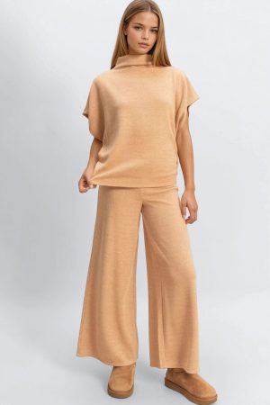 Mockneck Top and Pant Set