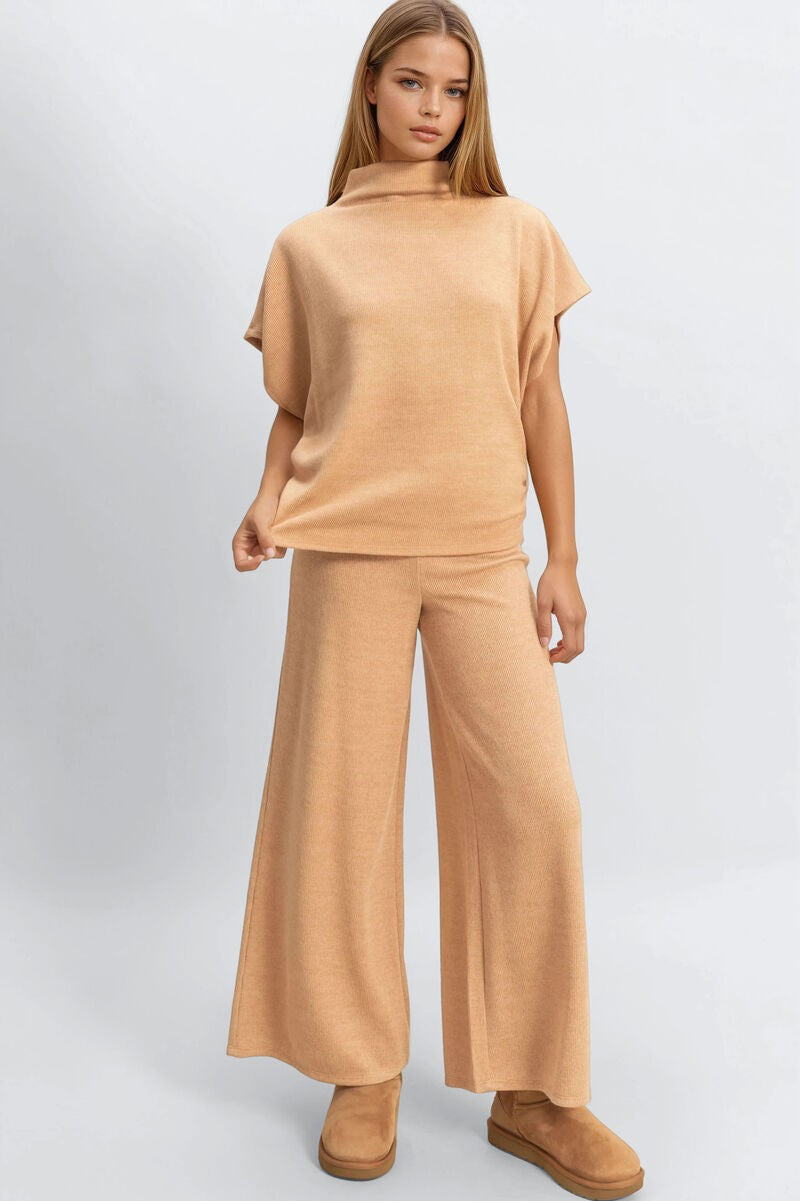 Mockneck Top and Pant Set
