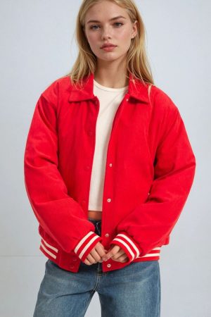 Corduroy Varsity Jacket