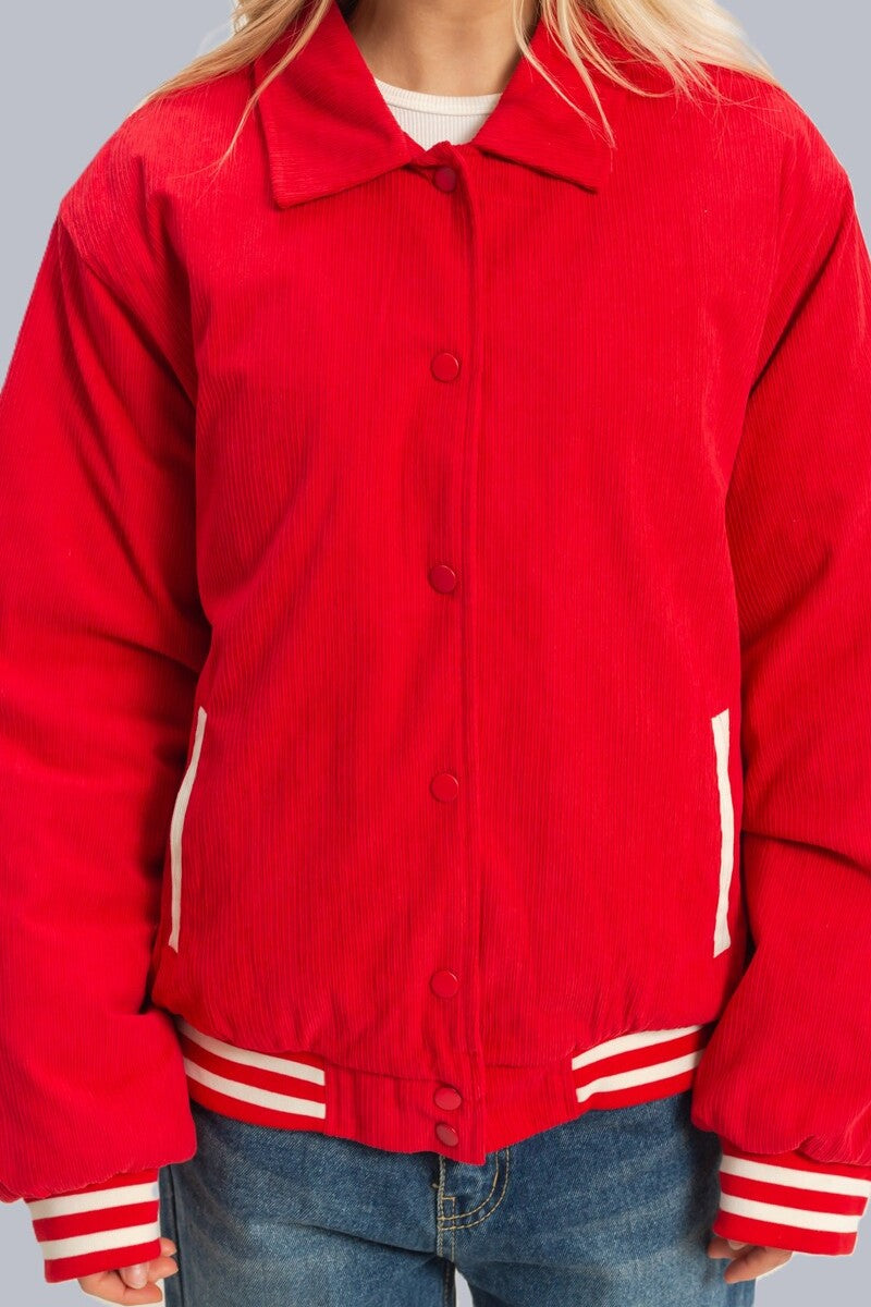Corduroy Varsity Jacket - Image 5