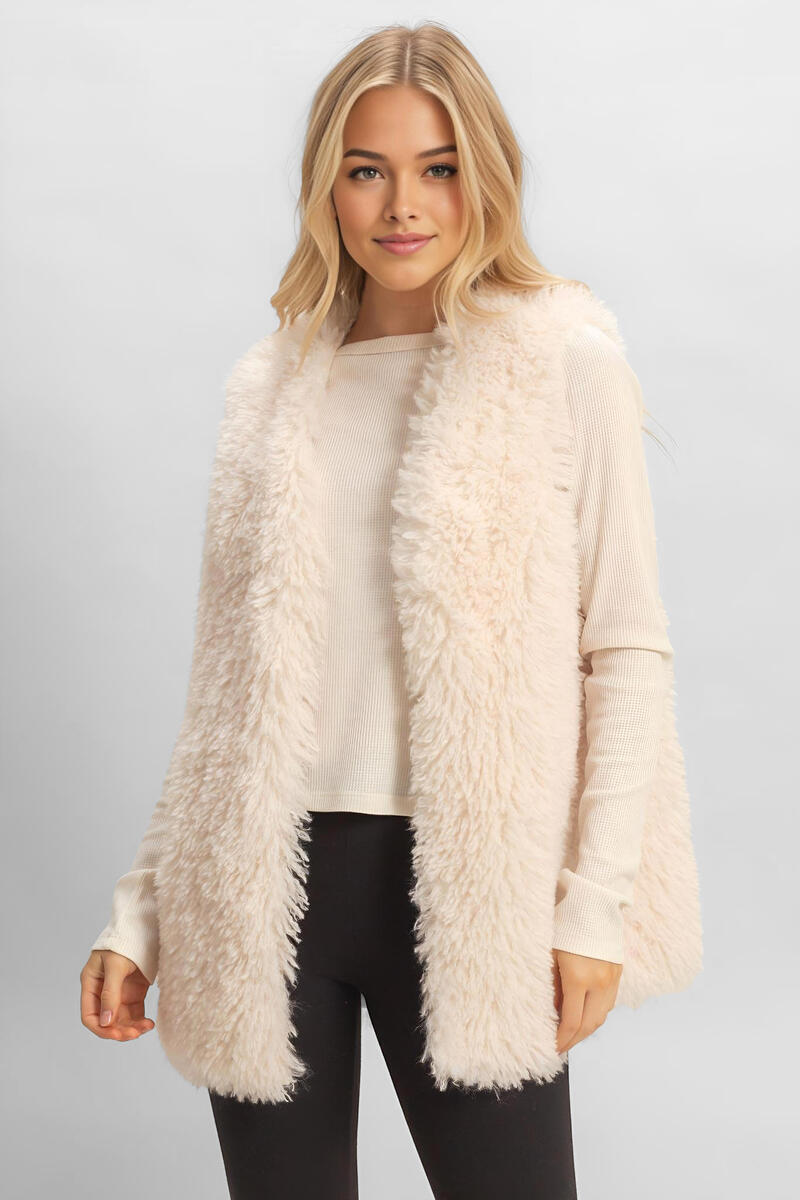 Fuzzy Longline Vest - Image 9