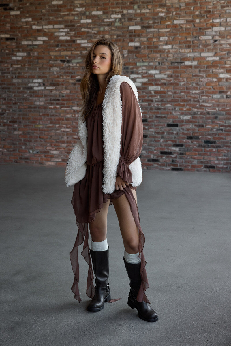 Fuzzy Longline Vest - Image 7