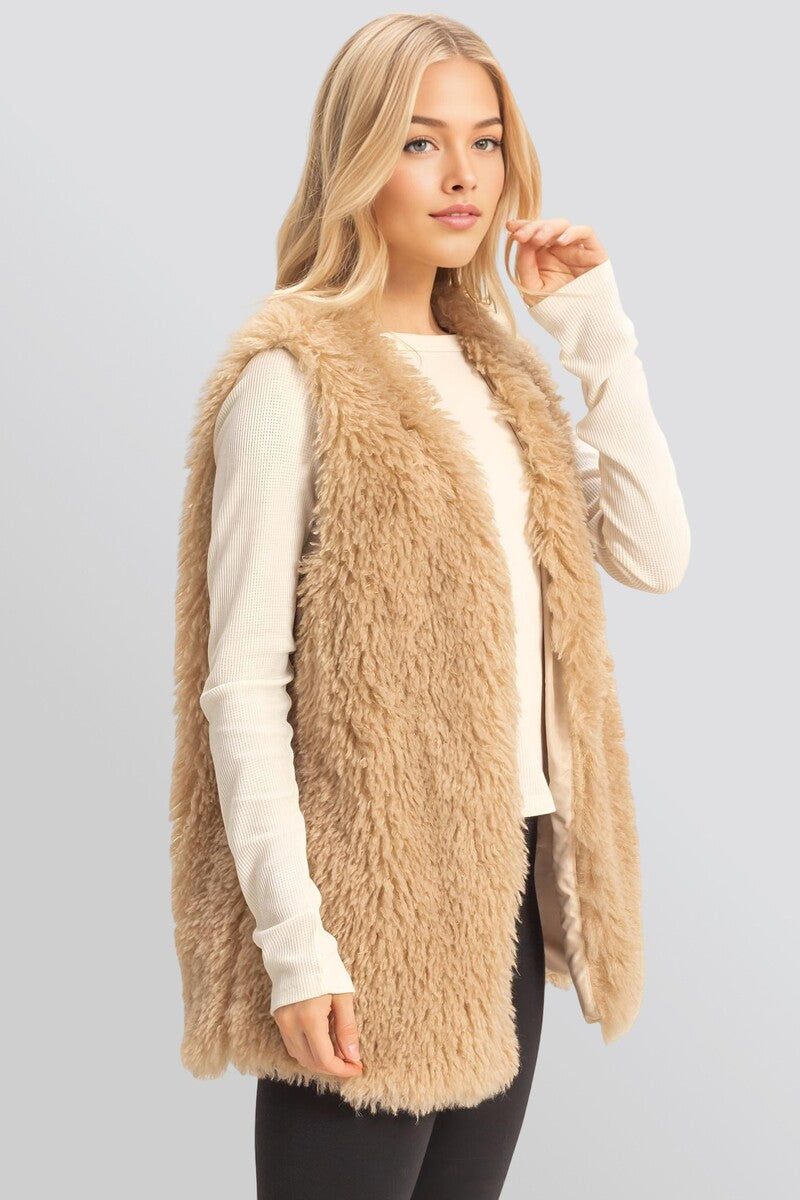 Fuzzy Longline Vest - Image 6