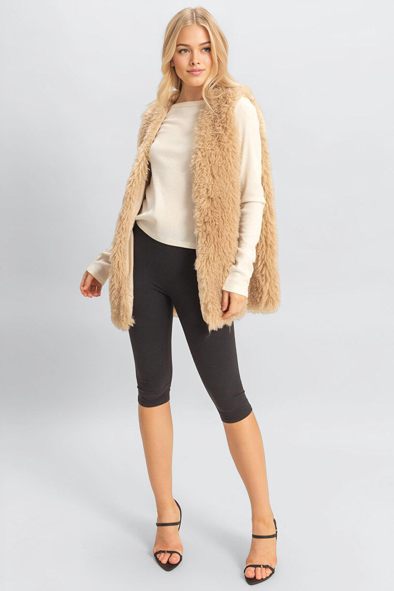 Fuzzy Longline Vest - Image 3