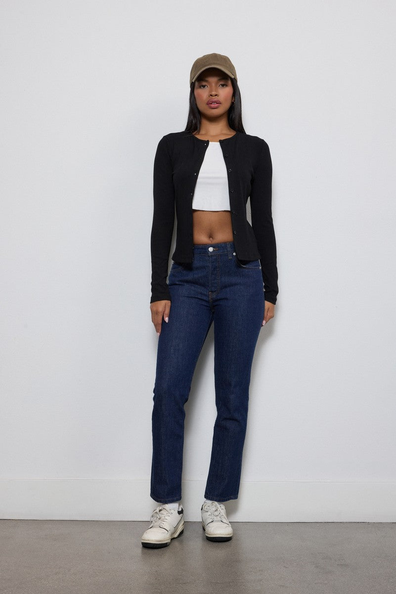 Ribbed Button-Front Cardigan Top - Image 9