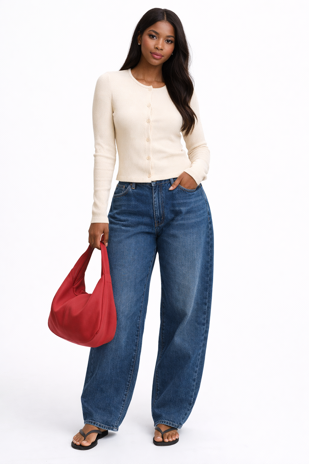 Ribbed Button-Front Cardigan Top - Image 13