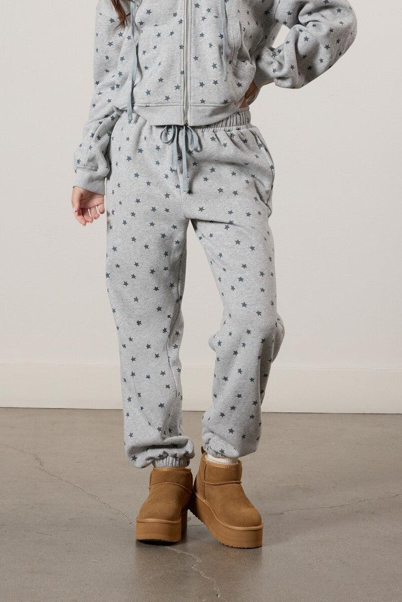 Star Print Jogger Sweatpants