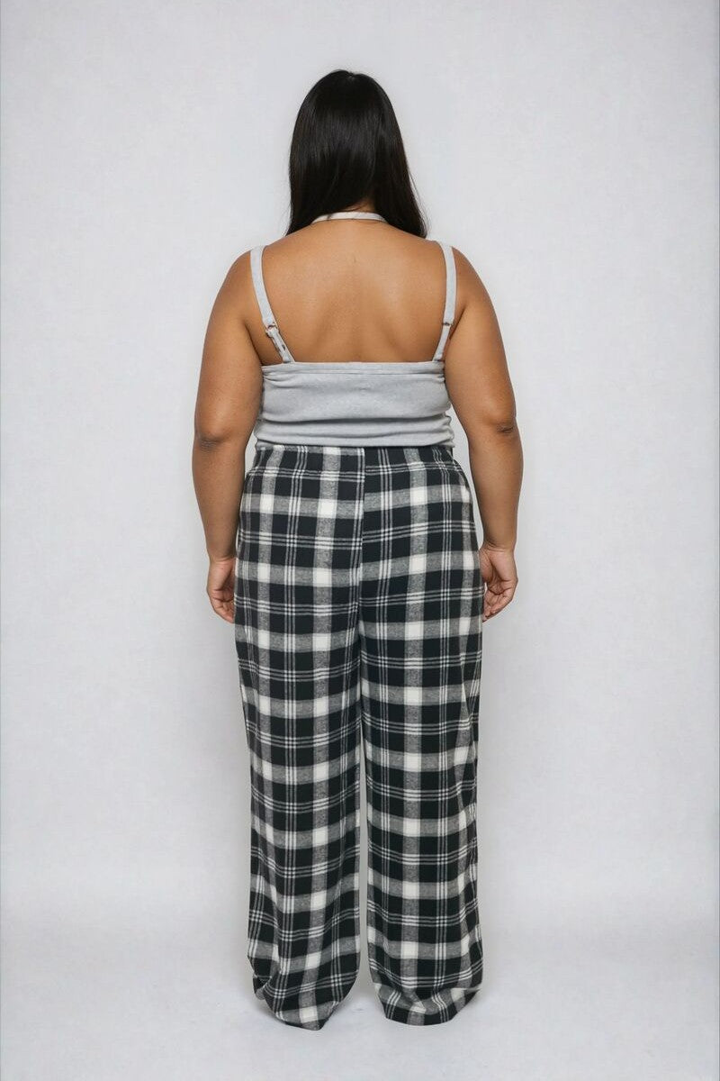 Plus Size Plaid Flannel Pajama Pants - Image 3