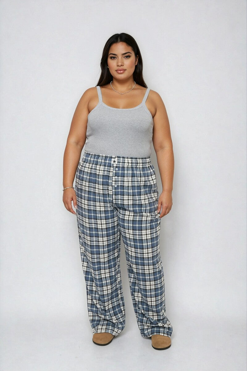 Plus Size Plaid Flannel Pajama Pants - Image 4