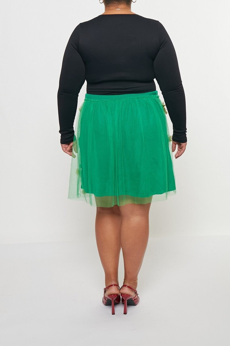 Plus Size Holiday Tutu Mini Skirt - Image 4