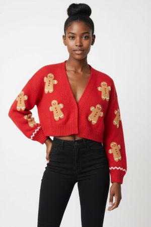 Gingerbread Cropped Cardigan Cardigan